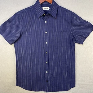 Taylor Stitch Shirt 40 Medium The Short Sleeve Button Up California Slub Blue - Picture 1 of 7