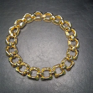 Vintage 1980 Open Square Necklace Gold Tone (Heavy). 16.096 - Picture 1 of 5