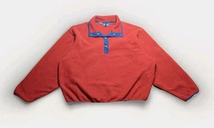 Woolrich Quarter Snap Fleece Pullover Giacca Uomo XL Rosso Vintage Made In USA - Foto 1 di 11