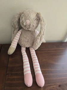 Manhattan Toy Twiggies Jilly Bunny Hase Plüsch 16 Zoll Strick rosa Streifen 2017 - Bild 1 von 5