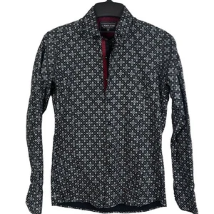 Jeans Lamasini 100% cotone nero top con bottoni bianco fantasia diamantata taglia small - Foto 1 di 16