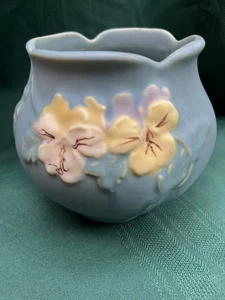 Antike Weller B 2 bauchige Vase mit seltenem Stiefmütterchen Design - Bild 1 von 9