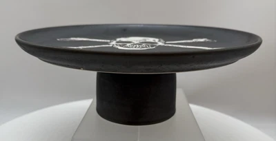 Target Threshold 12" Cake Pedestal Black Skull and Cross Bones Design NEW - Image 1 of 4