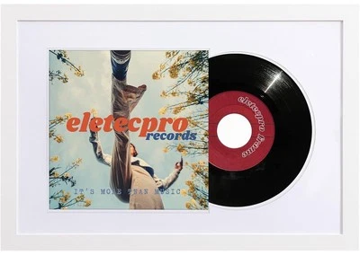 eletecpro Record Frame 16x24 Inches with 2 Double Sided Mats 16x24, White
