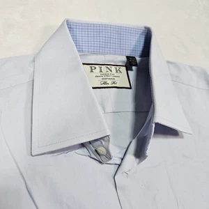 Thomas Pink Oberhemd Herren L 16,5 35 hellblau 42 Knopfleiste Made in UK Spread - Bild 1 von 8