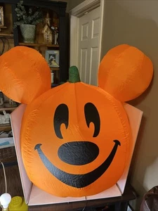 Gemmy 2011 Disney Mickey Pumpkin Airblown Inflatable - WORKS - NEW 3 Feet Tall - Picture 1 of 13