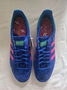 Adidas HANDBALL SPEZIAL Classic Retro Trainers BLUE + PINK UK SIZE 12 New in Box - Picture 1 of 10