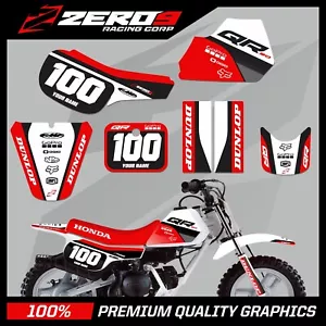 KIT DE CALCOMANÍAS DE GRÁFICOS HONDA QR 50 MOTOCROSS GRAPHICS MX ROYAL ROJO/NEGRO - Imagen 1 de 6