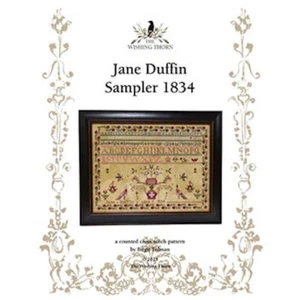Jane Duggin Sampler 1834~The Wishing Thorn - Picture 1 of 1