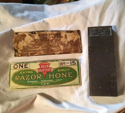 Antique Keen Kutter No. 15 Straight Razor Hone in original Damaged box - Image 1 of 4