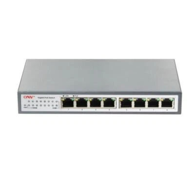 8 Port Gigabit PoE Switch 4 Gigabit PoE Ports 30W 10/100/1000Mbps RJ45 Auto MDI - Image 1 of 4