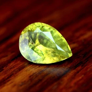 Marvelous Certified 2.13ct Natural Lime Yellow Sapphire Madagascar Pear 9x6.6mm - Picture 1 of 6