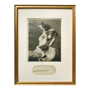 Antique Photograph Rodin's Sculpture of Cupid Signed by Auguste Rodin Paris 1913 - Picture 1 of 7