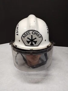 Asst Chief Ladder Co Battalion American Sports FIREFIGHTER HELMET SHIELD VISOR - Picture 1 of 10