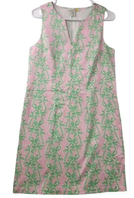 C&C California Womens Sleeveless Pink Green Palm Tree Print Shift Dress Size 4 - Image 1 of 4