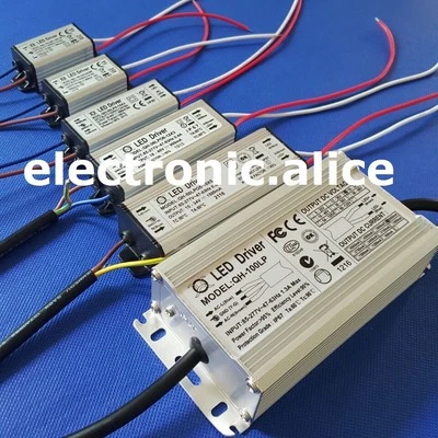 Water Proof Power Supply LED Driver for 3x3w 10w 20w 30w 50w 100w SMD LED Light - Image 1 of 4
