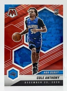 2020-21 Panini Mosaic NBA Debut Red Wave Prizm #268 Cole Anthony RC Magic - Picture 1 of 2