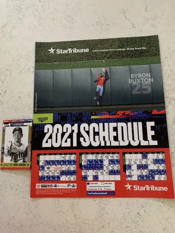 Minnesota Twins SGA 2021 Magnet Schedule Major League Baseball Buxton sched Cover