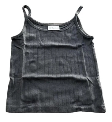 GAP Girls Spaghetti Strap Tank Top, Gray, Size 10, NEW - Image 1 of 4