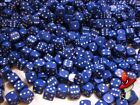 12 x Opaque 14mm D6 Blue with White dots  Dice & Games   D&D RPG