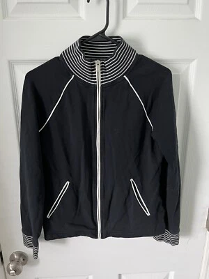 Jones New York Signature Mujer Negra Manga Larga Sudadera Cremallera Completa Talla Pequeña Foto 1 de 4