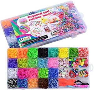 Rubber Band Kit,1500 + Coloured Rubber Bands Set DIY Colour Rubber Band Crafting