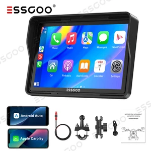 5" Motorcycle GPS Navigator Touch Screen Motorbike Carplay Navigation Waterproof - Picture 1 of 15
