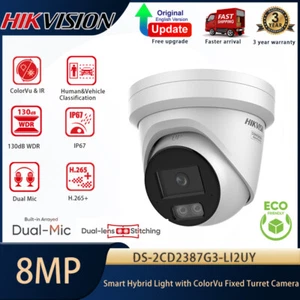 Hikvision 4K 8MP ColorVu 3.0 Hybrid Light IP Camera Audio 2.0 DS-2CD2387G3-LI2UY - Picture 1 of 24