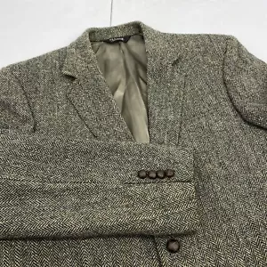 Blazer Harris tweed uomo taglia 42L tuta 100% lana scozzese giacca cappotto sportivo - Foto 1 di 16