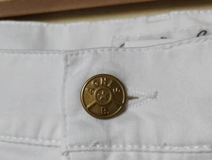 Agnes b. White Cotton Blend Straight Leg Trousers size FR42 UK14 Spring Summer - Picture 1 of 12