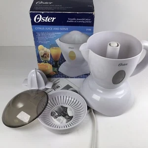 2003 Oster 3186 Citrus Juice And Serve 25oz Automatic Citrus Juicer White. T3 - Picture 1 of 11