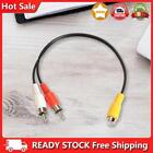 11inch RCA Female Jack To 2 RCA Male Plug Nickel Plating Cable Adapter Colorful