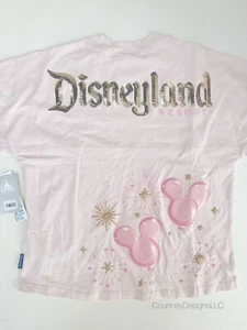 Disneyland 2024 Rosa Pailletten Mickey Ballon Spirit Jersey - Neu mit Etikett - Jugend XL - Bild 1 von 9