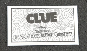 CLUE The Nightmare Before Christmas Hot Topic Exclusive ENVELOPE Game Part NEW - Picture 1 of 2