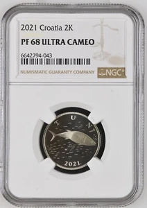 CROATIA coin 2 Kune 2021 NGC PF 68 Ultra Cameo - Picture 1 of 7