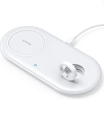 Alfombrilla de carga Anker PowerWave+ con soporte para reloj - blanca Foto 1 de 4