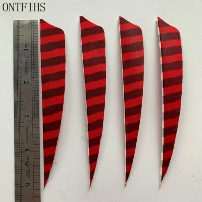 36Pcs 5Inch Shield Vanes Fletches Fletching Striped Feathers RW - Image 1 of 4