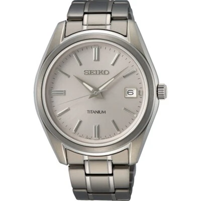 SEIKO SUR369P1 SUR369 ,Men Quartz,Titanium Case,Sapphire Crystal,date,10Bar - Image 1 of 2