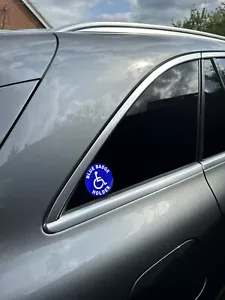 4 x Behindertenschild blau Abzeichenhalter Rollstuhl Auto Parkplatz AUFKLEBER - Bild 1 von 5