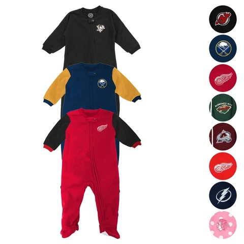 NHL Full Zip Front Team Color Blanket Sleeper Coverall Infant (0-24 Months) Cover