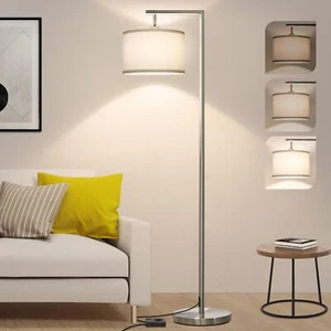 Floor Lamps For Living Room Standing Lamp Tall With Adjustable Silk Shade Modern - Picture 1 of 8