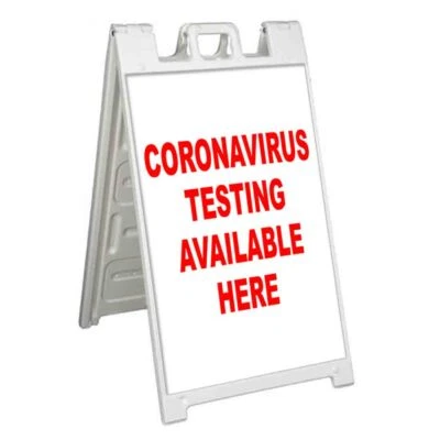 PRUEBAS DE VIRUS DISPONIBLES AQUÍ Signicade 24x36 A Marco Acera Letrero Vacuna contra la gripe Foto 1 de 3