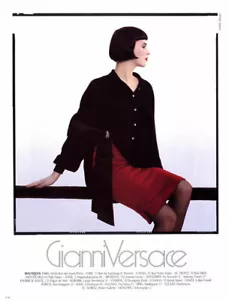 1985 Versace David Bailey Susie Bick Mode 1-seitige MAGAZINANZEIGE - Bild 1 von 1