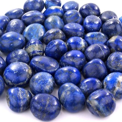 HANDGEFERTIGT handpolierte Lapislazuli Trommelsteine Ø 25 - 30 mm A - Qualität aus Afghanistan