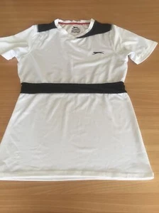 Slazenger Coolpass White/black Sports Top Size 8 - Picture 1 of 3