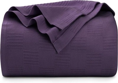 100% Cotton Queen Blanket Lightweight  Soft  Breathable Thermal  Throw - Image 1 of 4