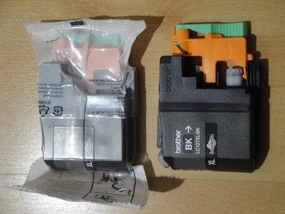 2 x Brother LC127XL-BK  Black Genuine Ink Cartridges one opened - Image 1 of 2