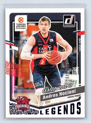 Andres Nocioni 2023-24 Donruss Turkish EuroLeague #179 Press Proof #/249 - Image 1 of 2