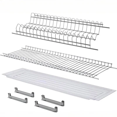 VI.TEL. Rocard ® – Scolapiatti 76 cm in Acciaio Cromato con Vaschetta Raccogli Gocce – P