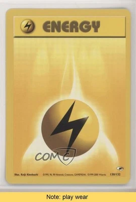 Lightning Energy Pokemon Gym Heroes #130 2000 READ yu7 - Image 1 of 3